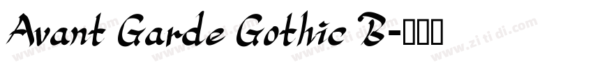 Avant Garde Gothic B字体转换